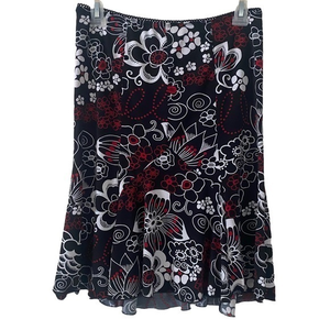 Vintage 90’s Black‎ Floral Candies Whimsigothic Mini Skirt Size Small